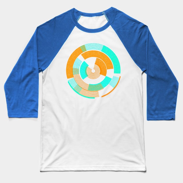 Geometric abstract circle galaxy Baseball T-Shirt by carolsalazar